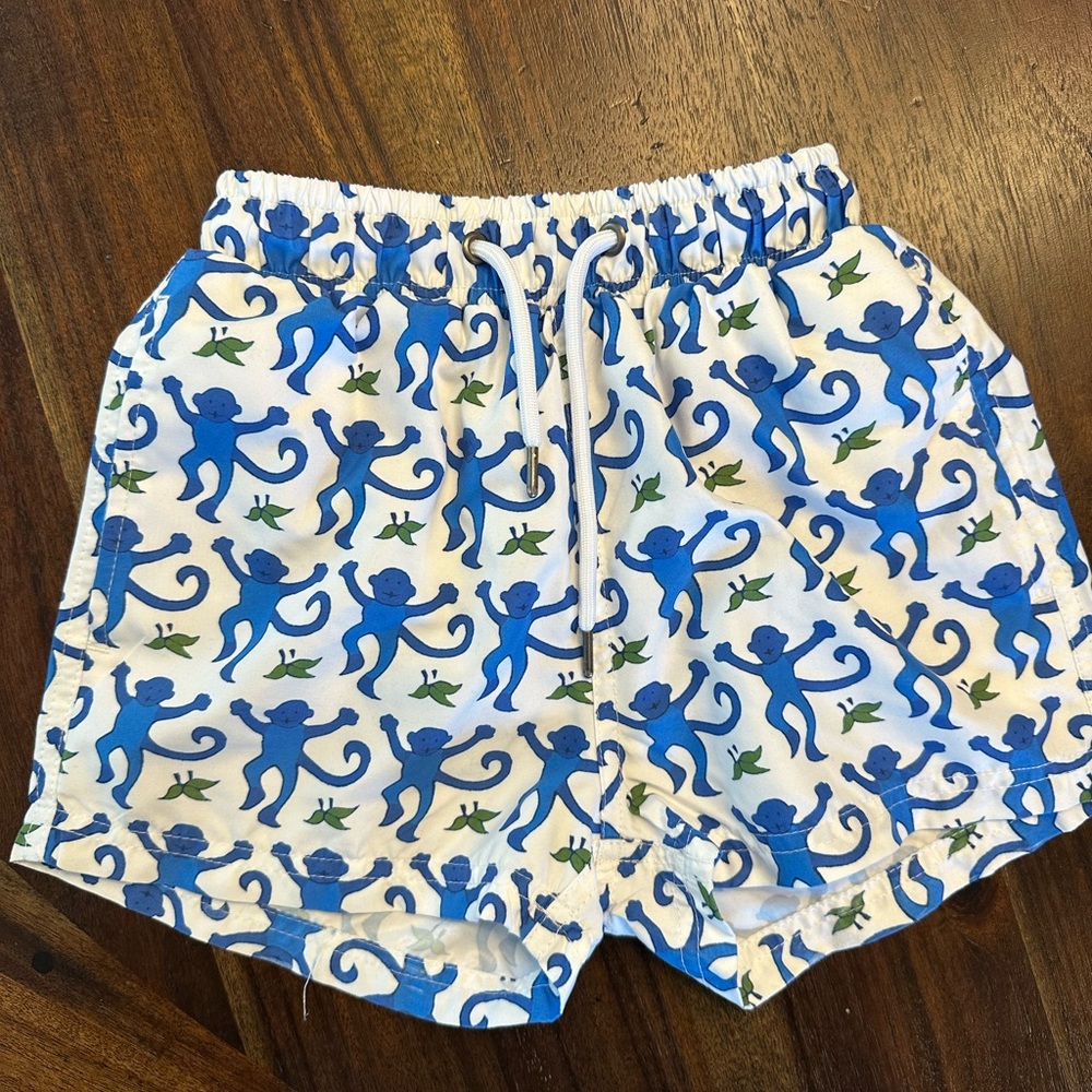 Roller Rabbit Boys Monkey Swim Trunk